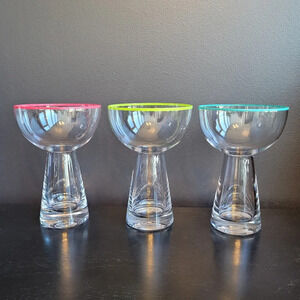 SAKS FIFTH AVENUE Margarita Glasses  x3